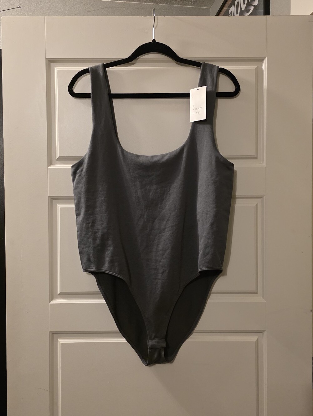 Womens Gray One-Piece Bodysuit Size XXL